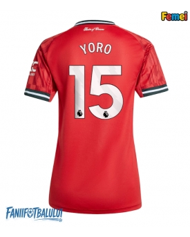 Manchester United Leny Yoro #15 Tricou Fotbal Replică 2025-26 Femei Acasa